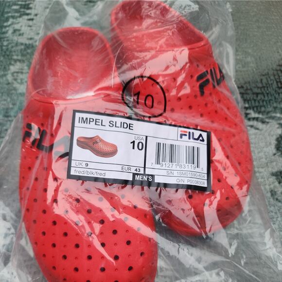 Men’s “FILA” Red Clog Size 10 NEW EB3 - Picture 10 of 10